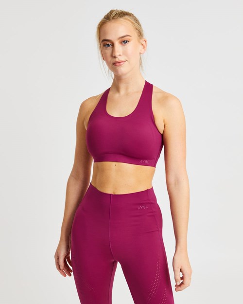 AYBL Fusion Sports Bra Berry Wine | ACFXTS-756