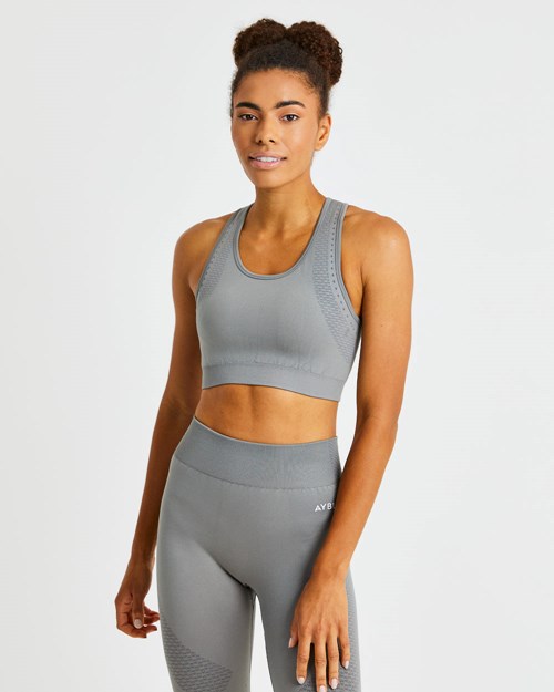 AYBL Ignite Seamless Sports Bra Grå | XRDGAY-609