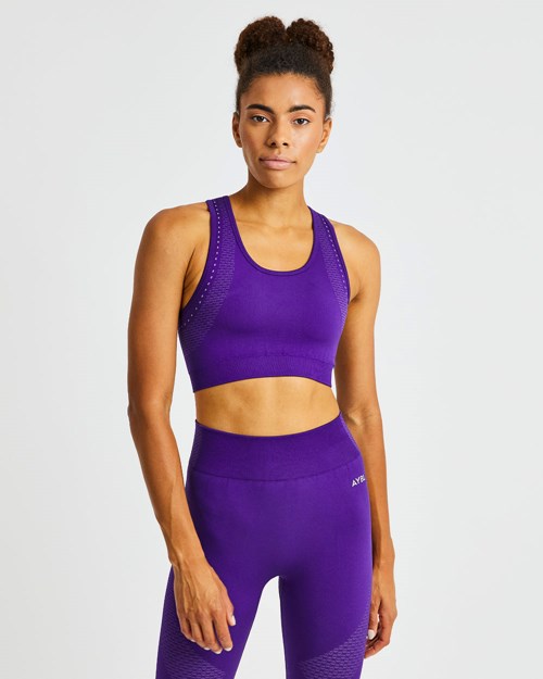 AYBL Ignite Seamless Sports Bra Lilla | AJNBIU-789
