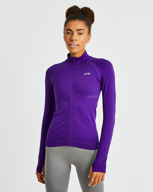 AYBL Ignite Seamless Zip Jacket Lilla | VKXPML-197
