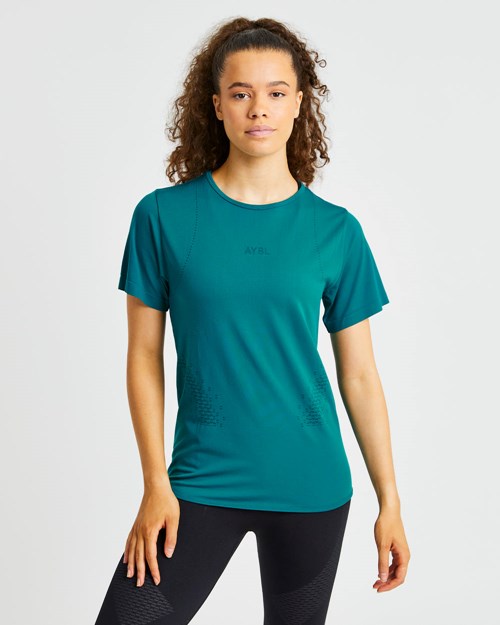 AYBL Ignite T Shirt Hyper Teal | XQEMGR-758