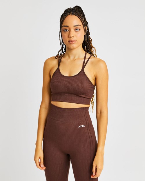 AYBL Luxe Seamless Sports Bra Brune | LACHZQ-290