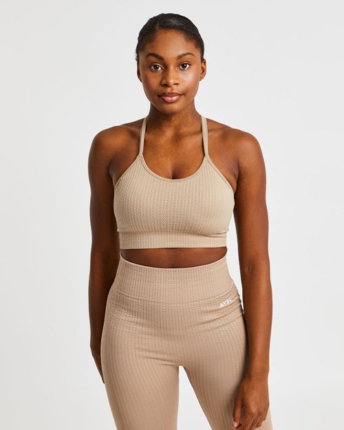 AYBL Luxe Seamless Sports Bra Mocha | RPWCAD-473
