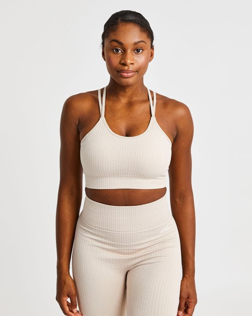 AYBL Luxe Seamless Sports Bra Sand | MNHPEG-137