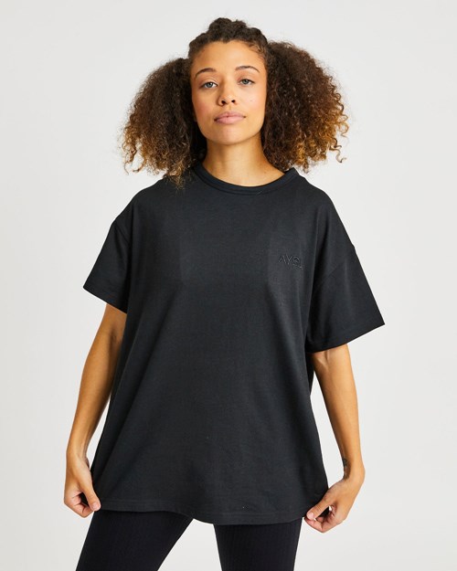 AYBL Luxe T Shirt Svarte | NOKHMQ-914