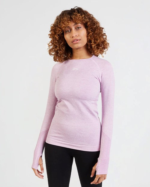 AYBL Motion Seamless Long Sleeve Top Rosa | ZLTRUA-246