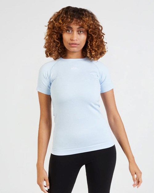 AYBL Motion Seamless T Shirt Blå | AEFVGL-906