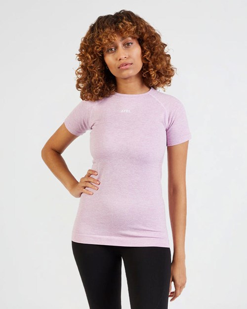AYBL Motion Seamless T Shirt Rosa | HMKTQN-063