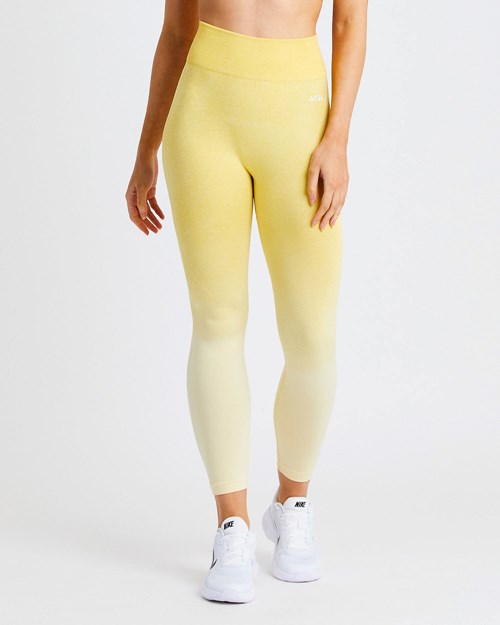 AYBL Pulse Ombré Seamless Leggings Gul | ZYOTHF-370