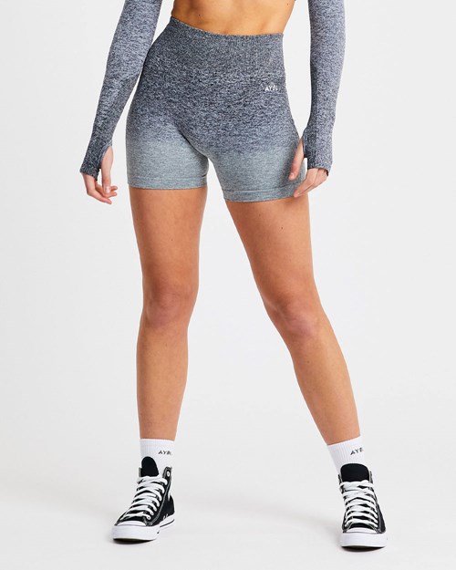 AYBL Pulse Ombré Seamless Shorts Grå | RGJBSK-074