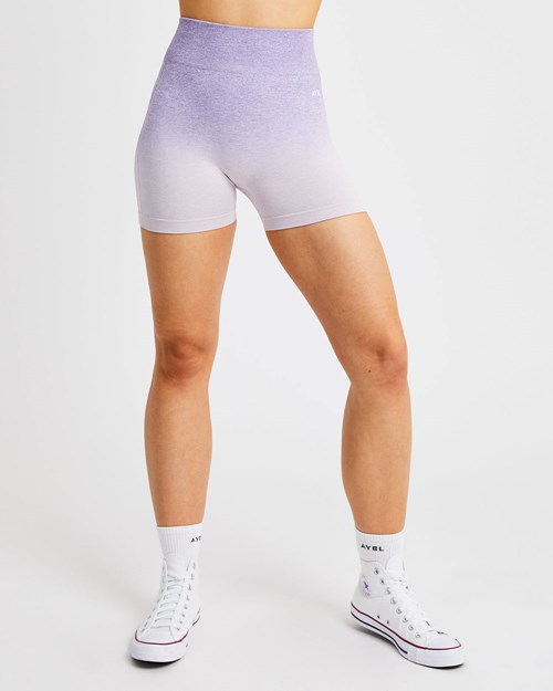 AYBL Pulse Ombré Seamless Shorts Lilac | IKUCHT-697