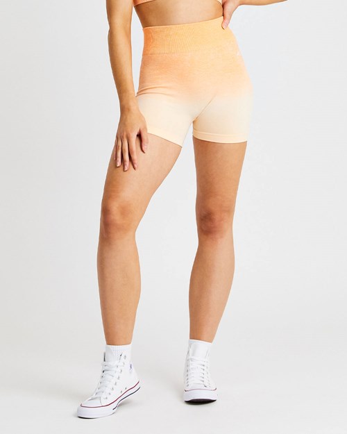 AYBL Pulse Ombré Seamless Shorts Oransje | WAOQXS-617