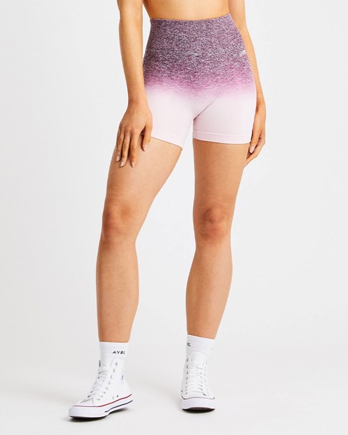 AYBL Pulse Ombré Seamless Shorts Plum | RPVXUQ-976