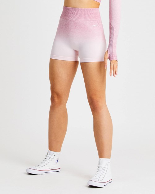 AYBL Pulse Ombré Seamless Shorts Rosa | RQZJFN-864