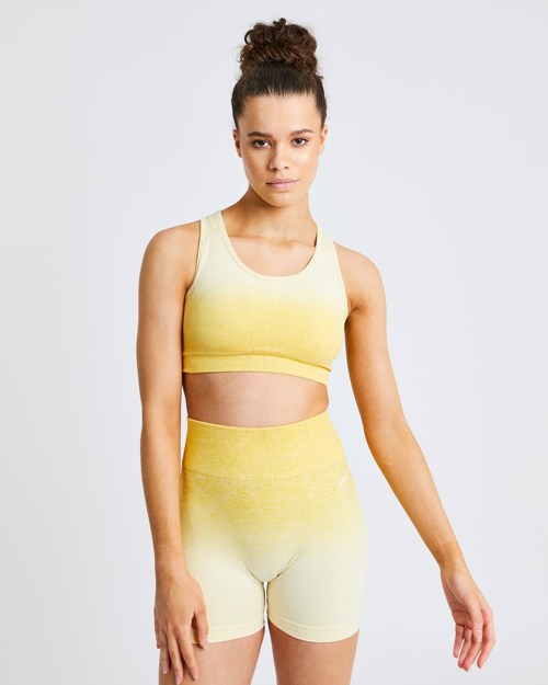AYBL Pulse Ombré Seamless Sports Bra Gul | GKFWQJ-052