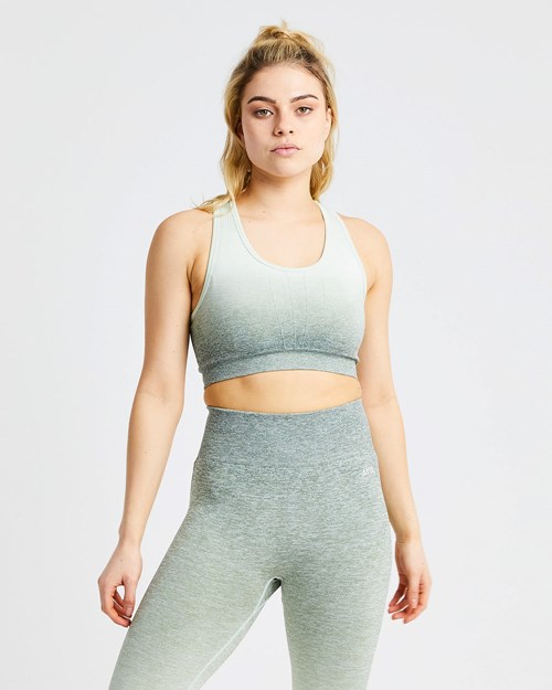 AYBL Pulse Ombré Seamless Sports Bra Khaki | PNZHTD-683
