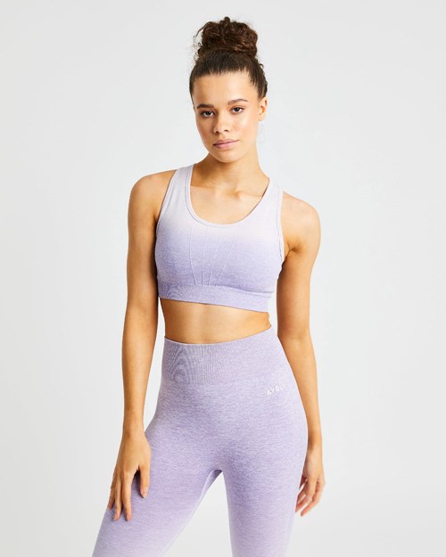 AYBL Pulse Ombré Seamless Sports Bra Lilac | QNGZSM-824