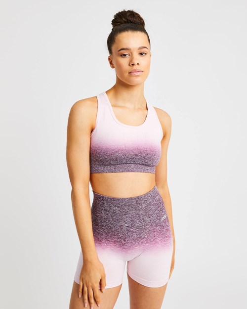 AYBL Pulse Ombré Seamless Sports Bra Plum | DKEFAW-751