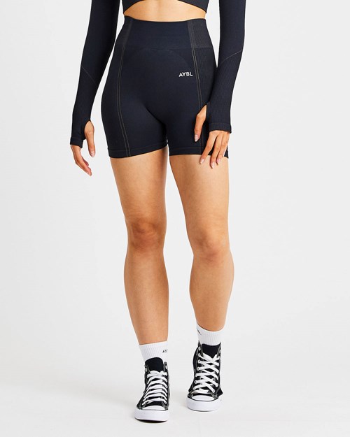 AYBL Reflex Seamless Shorts Svarte | HNEXGR-721