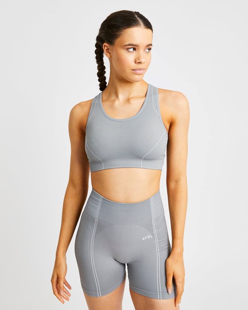 AYBL Reflex Seamless Sports Bra Grå | IPGUVF-731