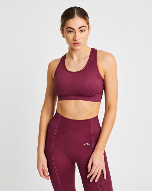 AYBL Reflex Seamless Sports Bra Plum | JBALER-576