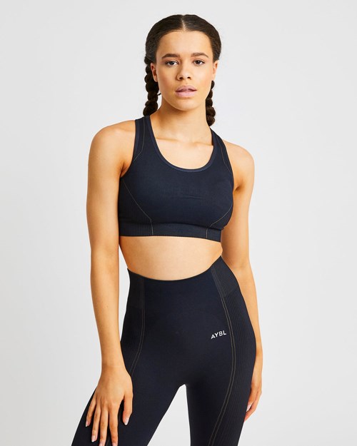 AYBL Reflex Seamless Sports Bra Svarte | JPZOTR-263