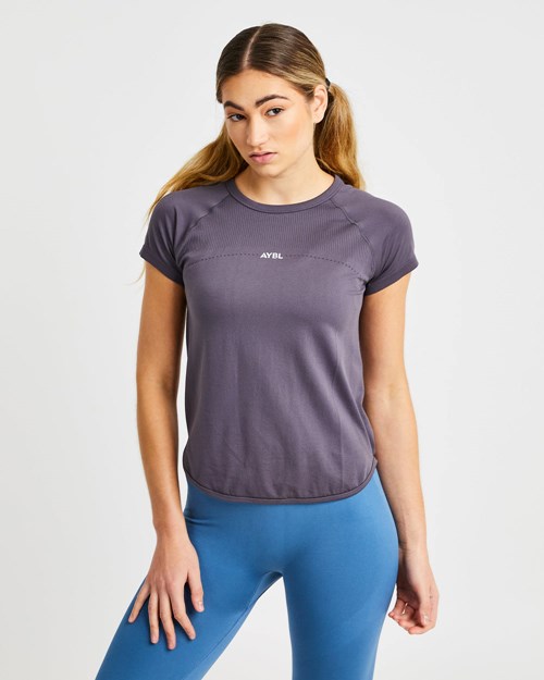 AYBL Reform Seamless T Shirt Charcoal | QKSCMZ-014