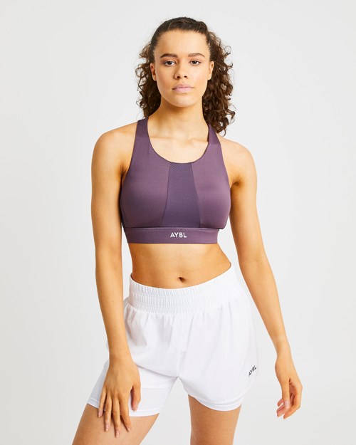 AYBL Sportive High Neck Sports Bra Lilla | UEGQHI-695