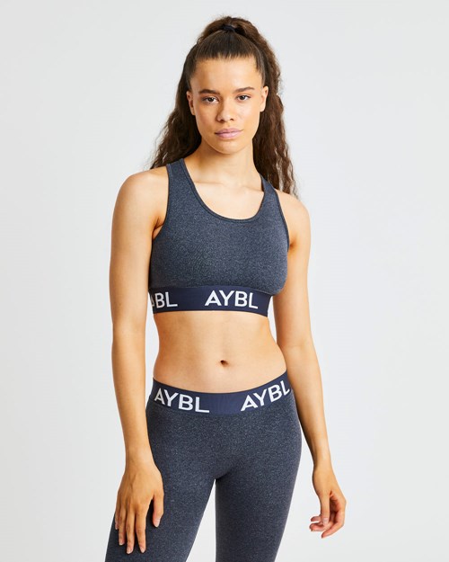 AYBL Staple Seamless Sports Bra Svarte | PJBGDS-697