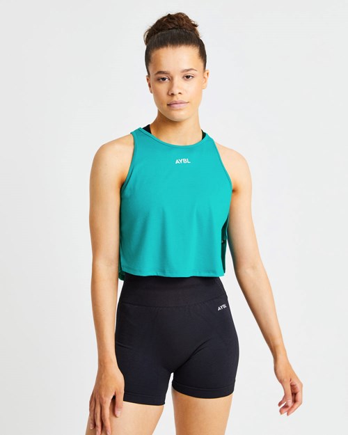 AYBL Strive Crop Vest Turkis | FEZKNS-905