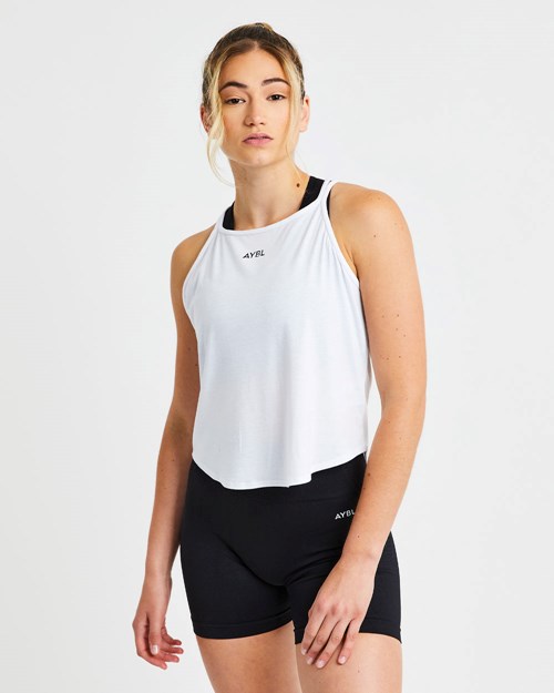 AYBL Strive Strappy Vest Hvite | QKGIJA-365