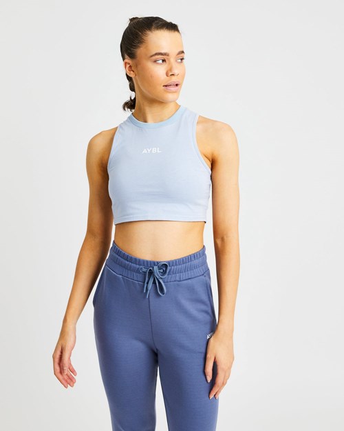AYBL Trenings Crop Vest Blå | BWRZMQ-479