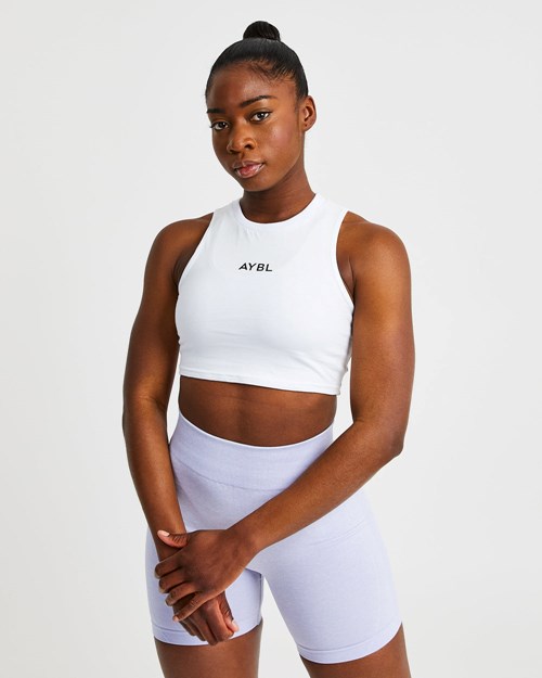 AYBL Trenings Crop Vest Hvite | EARGUT-691