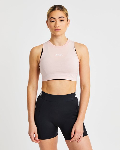 AYBL Trenings Crop Vest Rosa | HIOCMU-927