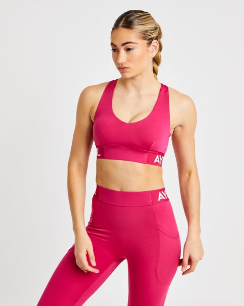 AYBL Trenings Sports Bra Raspberry | PSEOZF-783