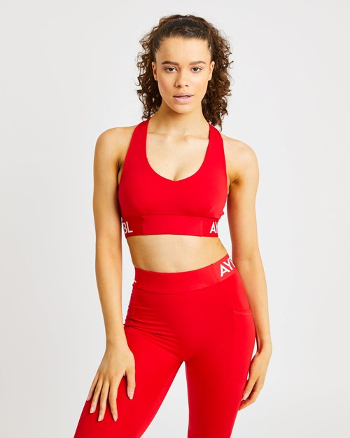 AYBL Trenings Sports Bra Rød | NSCYDG-628