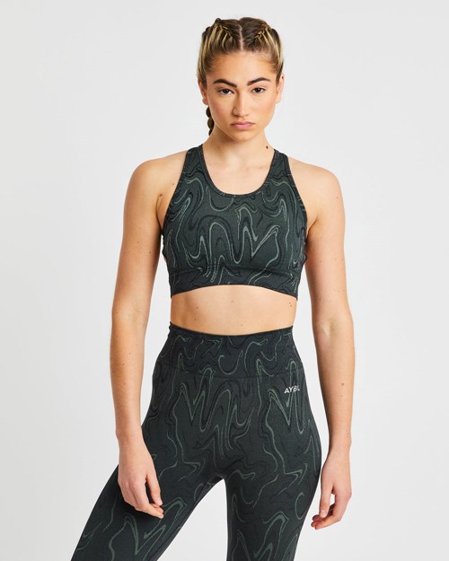 AYBL Velocity Seamless Sports Bra Svarte | DKJPNX-237