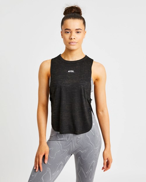 AYBL Velocity Twist Vest Svarte | BPOSNX-764